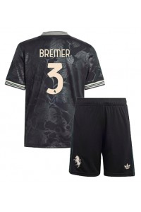 Fotbalové Dres Juventus Gleison Bremer #3 Dětské Třetí Oblečení 2025-26 Krátký Rukáv (+ trenýrky)